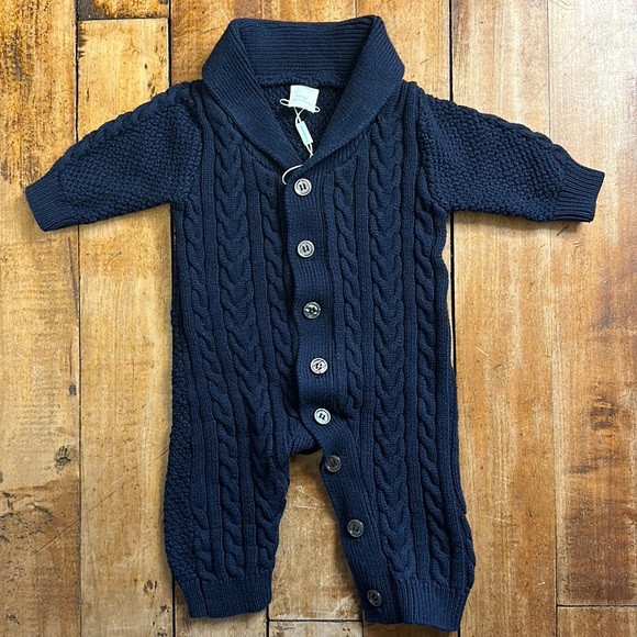 Unlisted One Pieces Baby Boys Knit Size To 3 Mos One Piece Cable